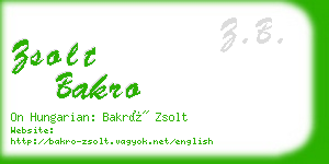 zsolt bakro business card